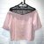 blouse crop top pink jaring sabrina